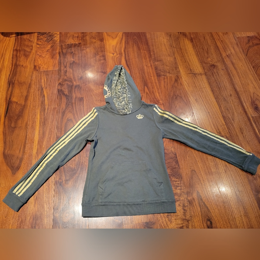 Adidas reversible vintage hoodie small